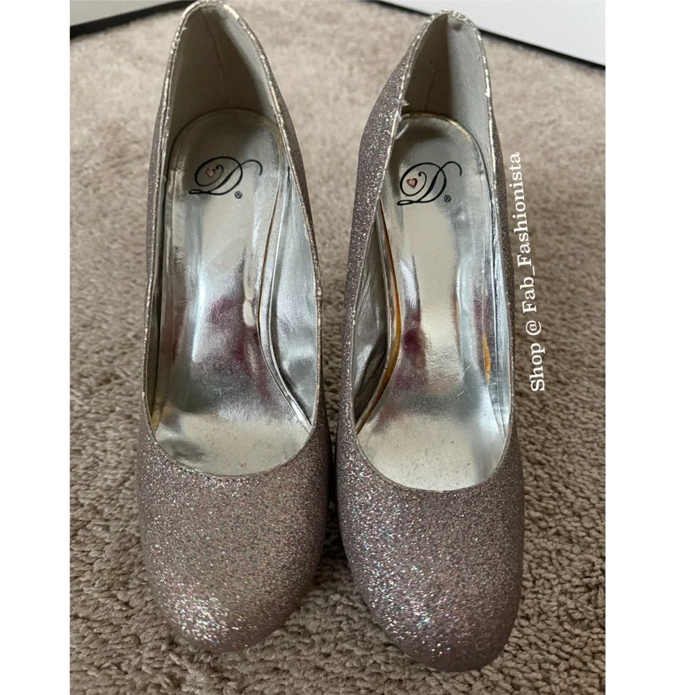 Glitter prom heels formal party wear size 8.5